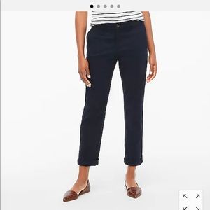 JCrew navy high-rise girlfriend chino pant NWT